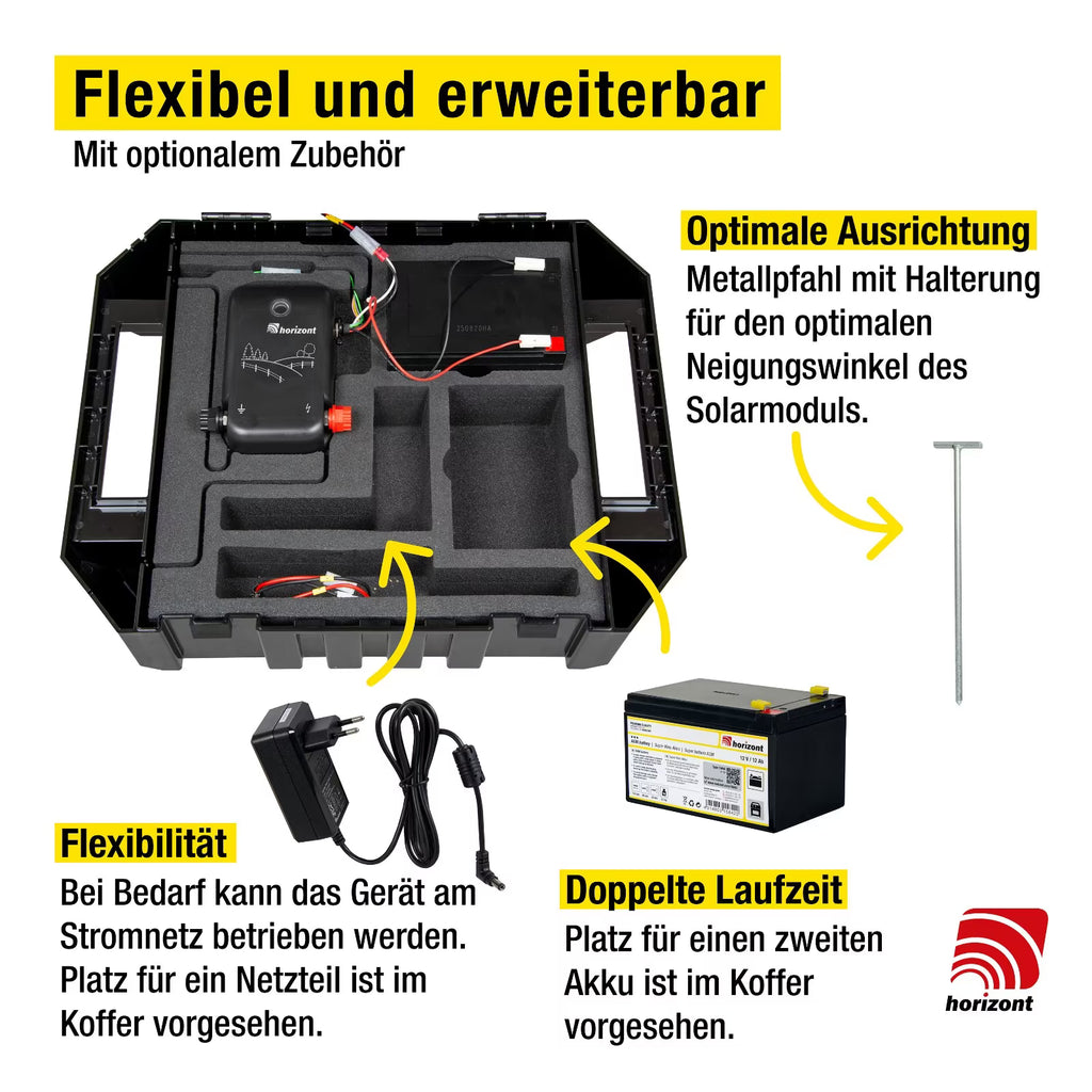 Weidezaun Koffergerät Solar Horizont 10893