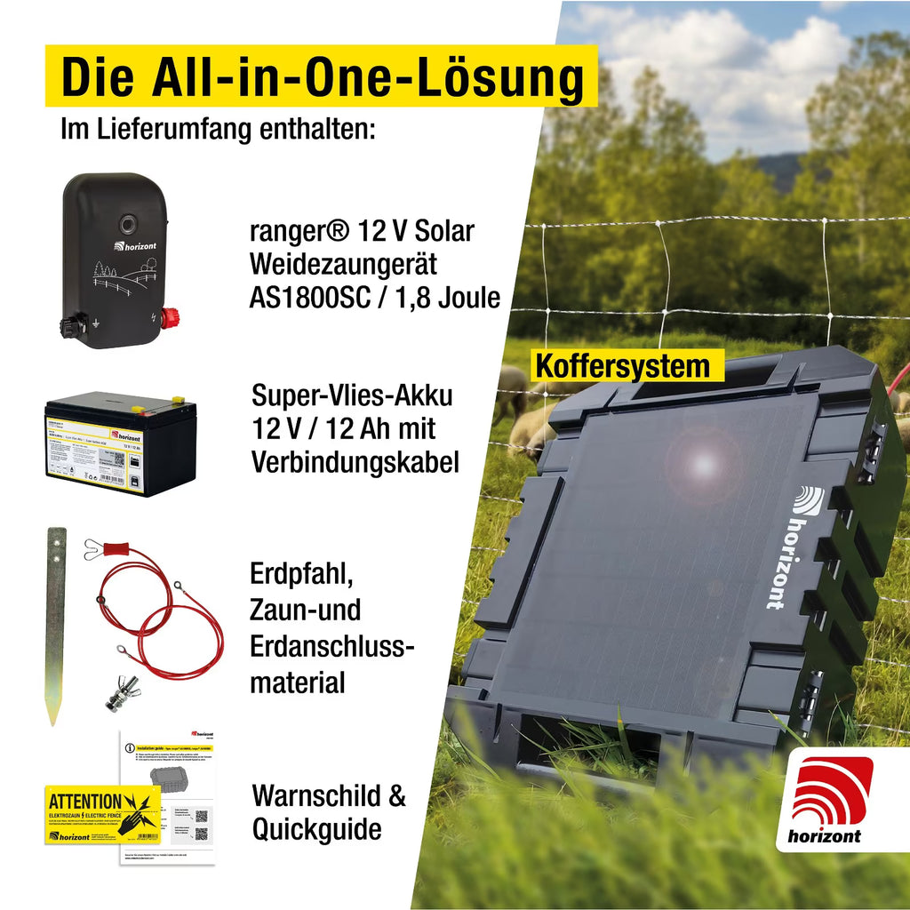Weidezaun Koffergerät Solar Horizont 10893